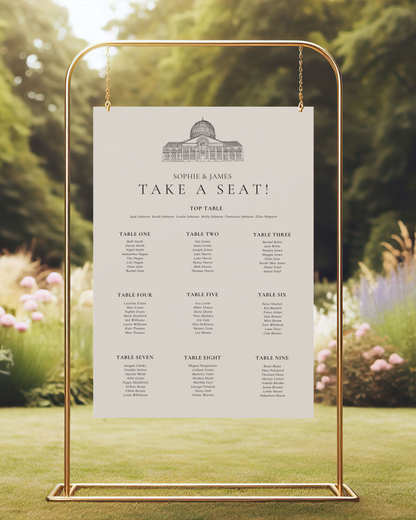 Florence Large Seating Plan Sign