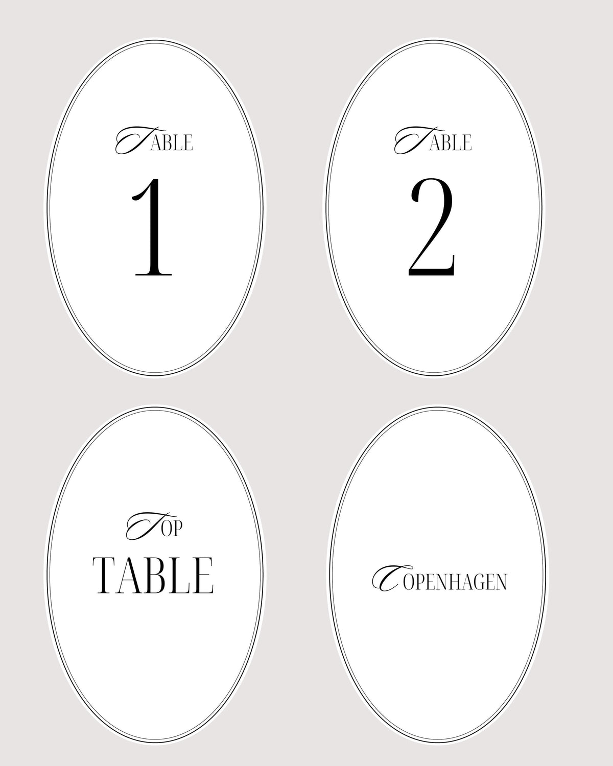 Anna Arched Wedding Table Numbers with Bow