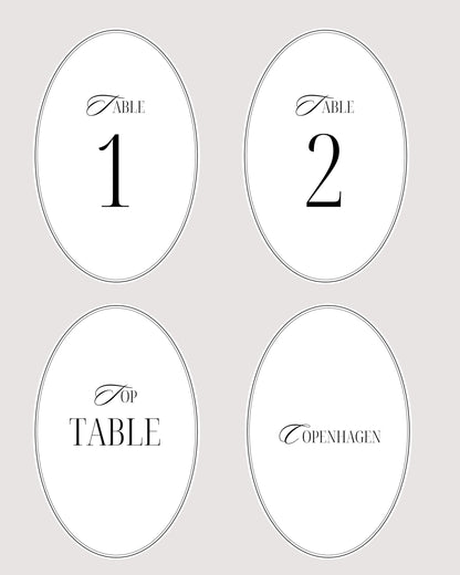 Anna Arched Wedding Table Numbers with Bow
