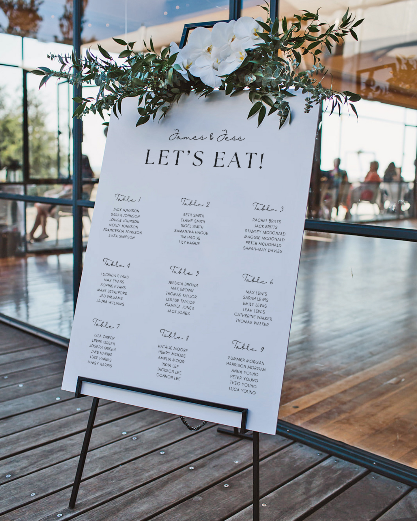 Lilah Large Seating Plan Sign