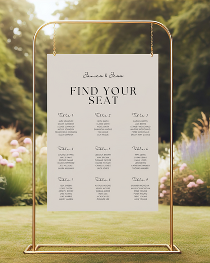 Lilah Large Seating Plan Sign